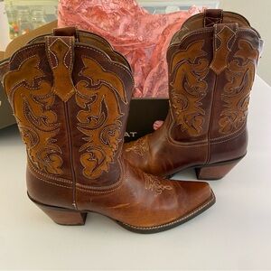 Ariat Mid-calf Brown Leather Western Cowboy Boots